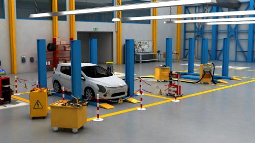 Pack sécurité pour atelier de voiture électrique ou hybride 